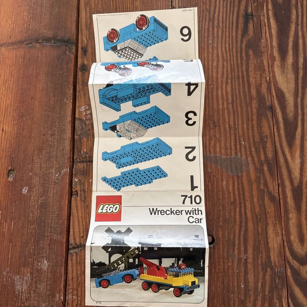 710 Wrecker With Car 70s Lego Set Only Instructions Great Condition